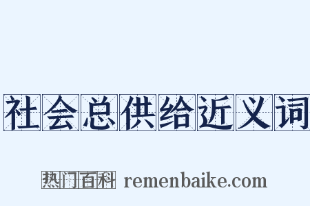 社会总供给近义词是什么意思的图片